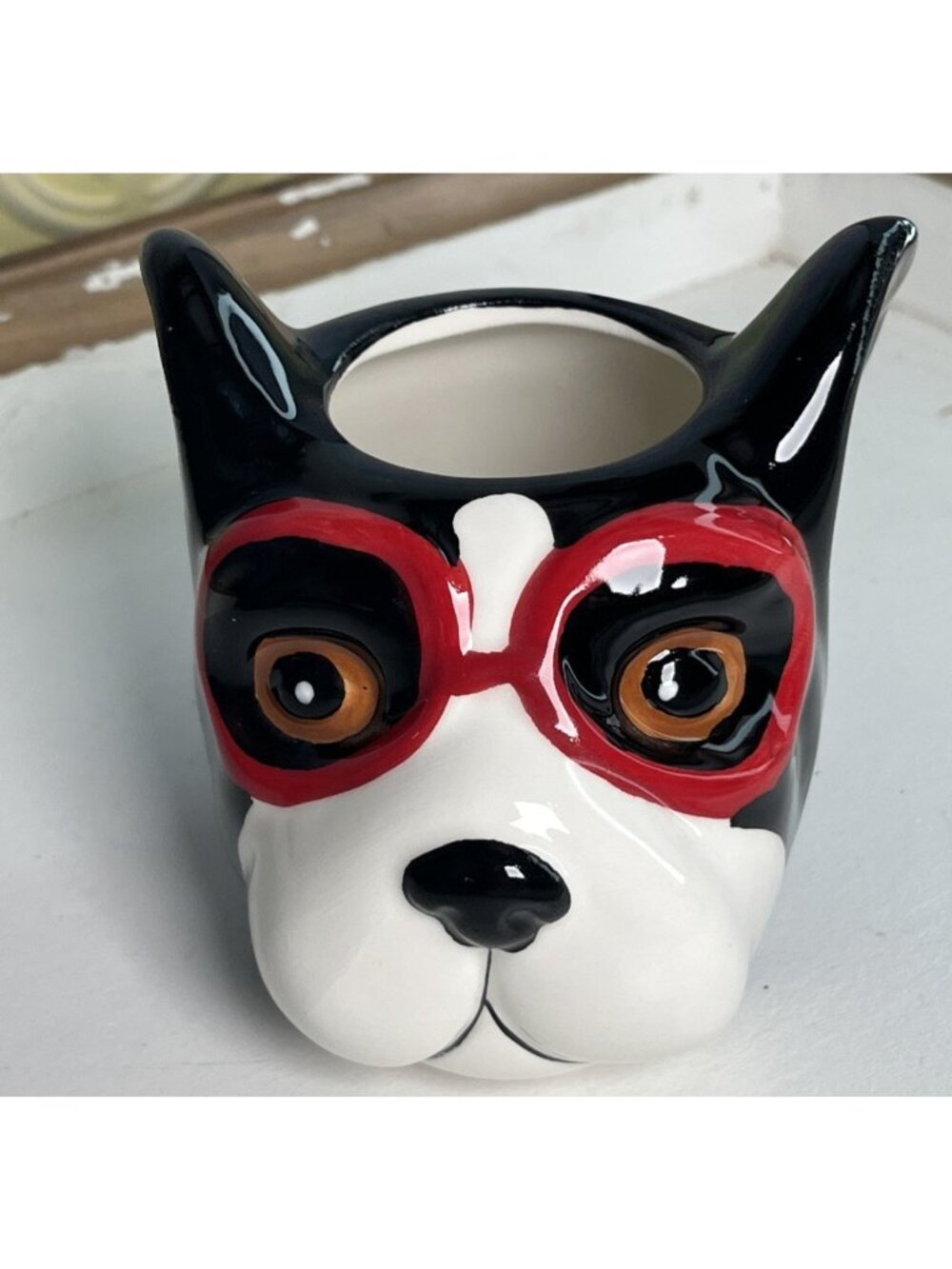 BOSTON TERRIER Succulent Planter Black/White Dog Planter Christmas Projects U52